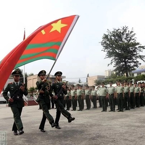 武警部隊軍旗，榮耀的象征與力量的體現(xiàn)，武警部隊軍旗，榮耀與力量的象征