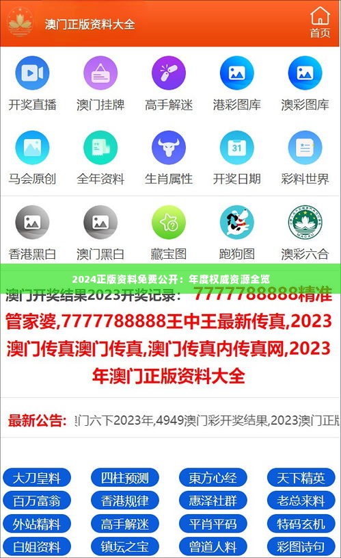 2024正版資料免費(fèi)公開，獲取優(yōu)質(zhì)資源的全新途徑，優(yōu)質(zhì)資源獲取新途徑，2024正版資料免費(fèi)公開